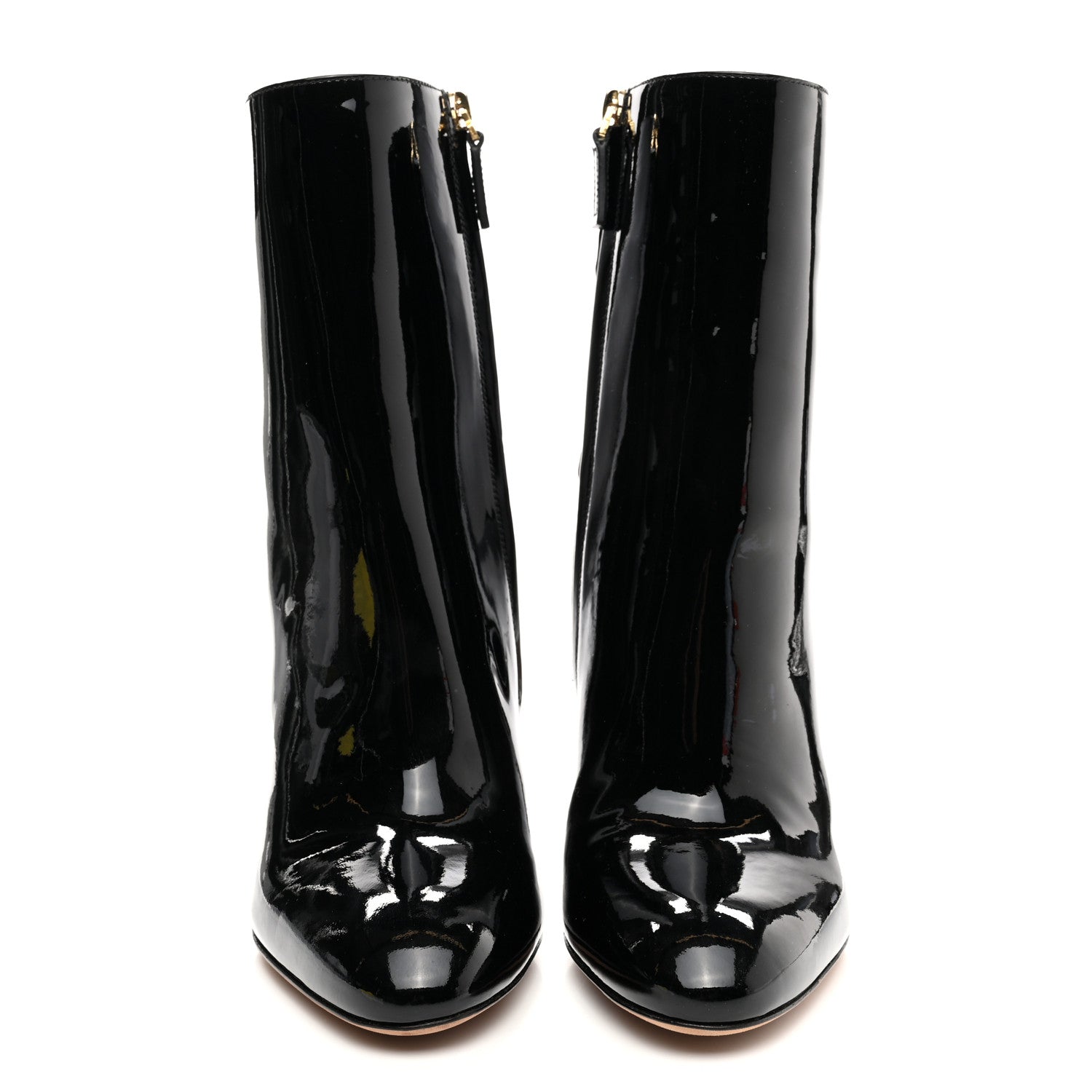 Valentino Garavani Patent Rockstud Jaw Stud 100mm Ankle Booties 38 Black 2 of 14