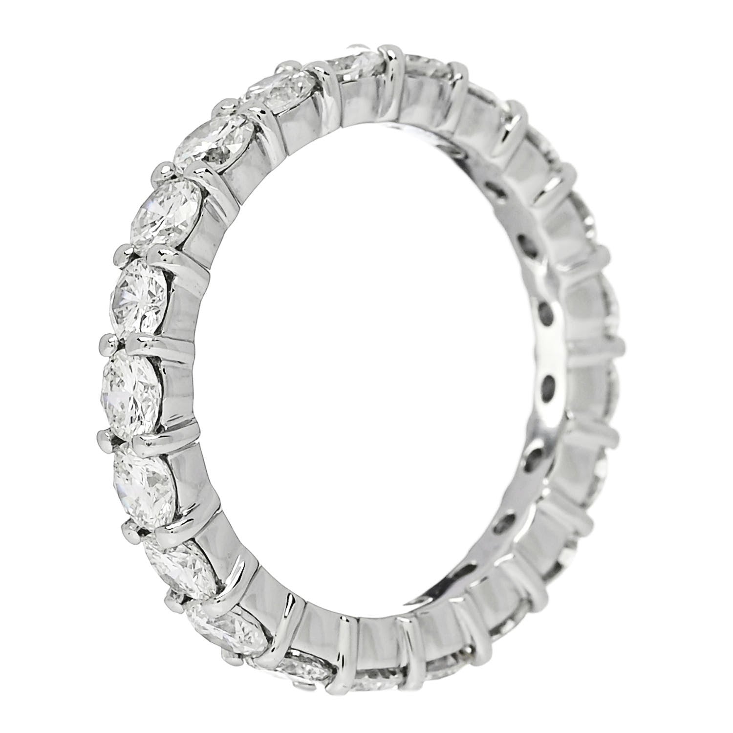 Parker & West by FASHIONPHILE Platinum Diamond 2.15ct Full Eternity Band Ring 51 5.75 5 of 8