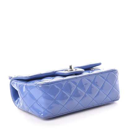 Chanel Patent Calfskin Quilted Mini Rectangular Flap Blue 4 of 14