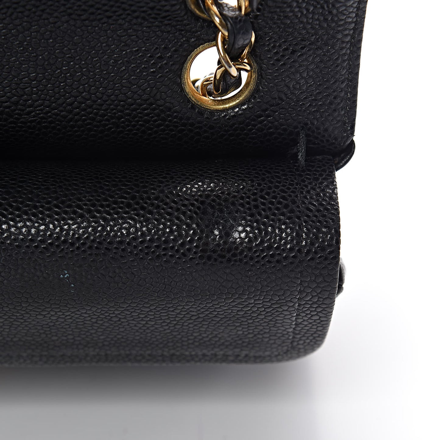 Caviar Quilted Small Double Flap Black