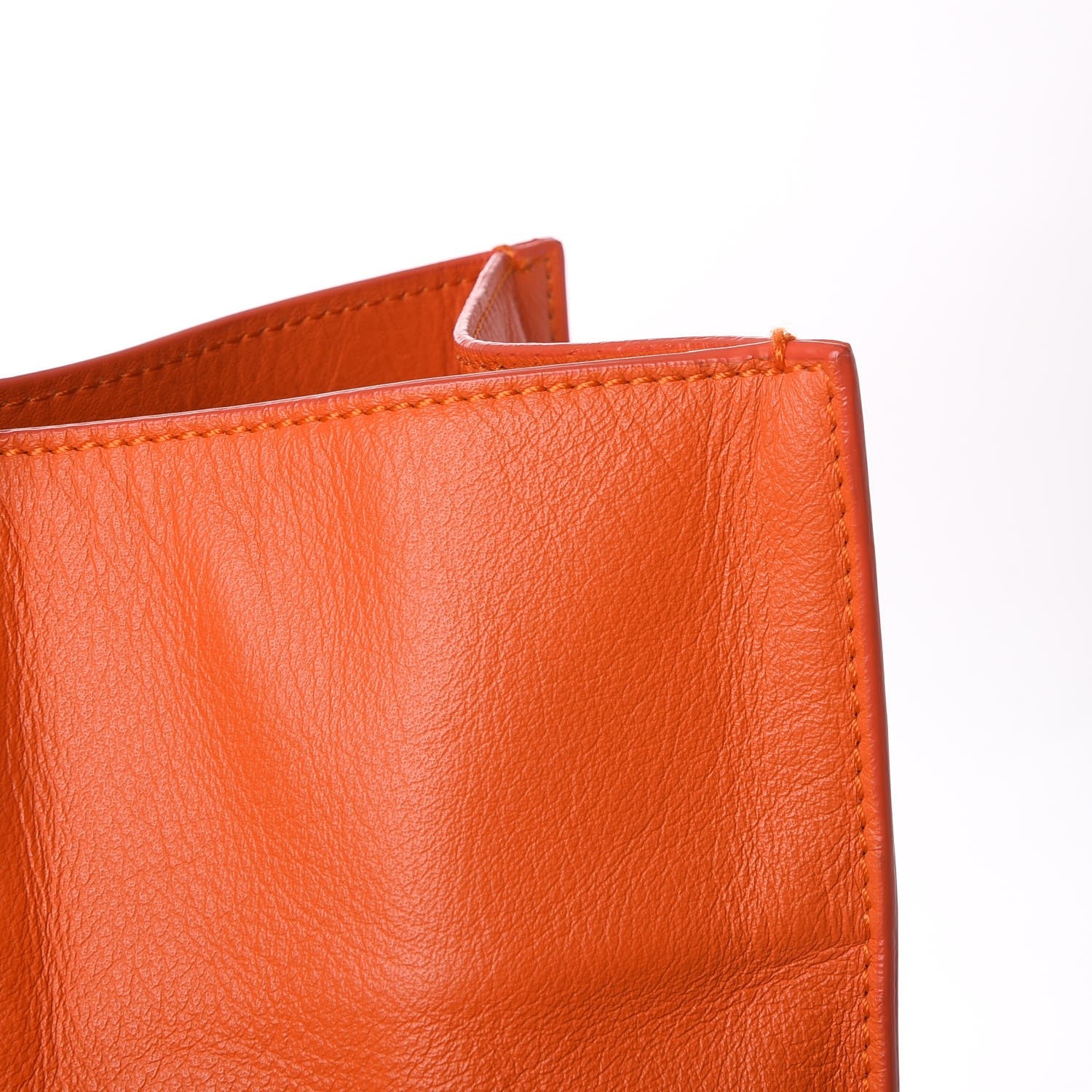 Balenciaga Calfskin Papier Ledger Tote Tangerine 10 of 10