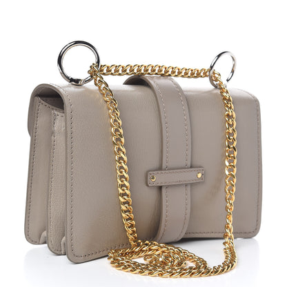 Chloe Shiny Goatskin Calfskin Aby Chain Shoulder Bag Motty Grey 3 of 9
