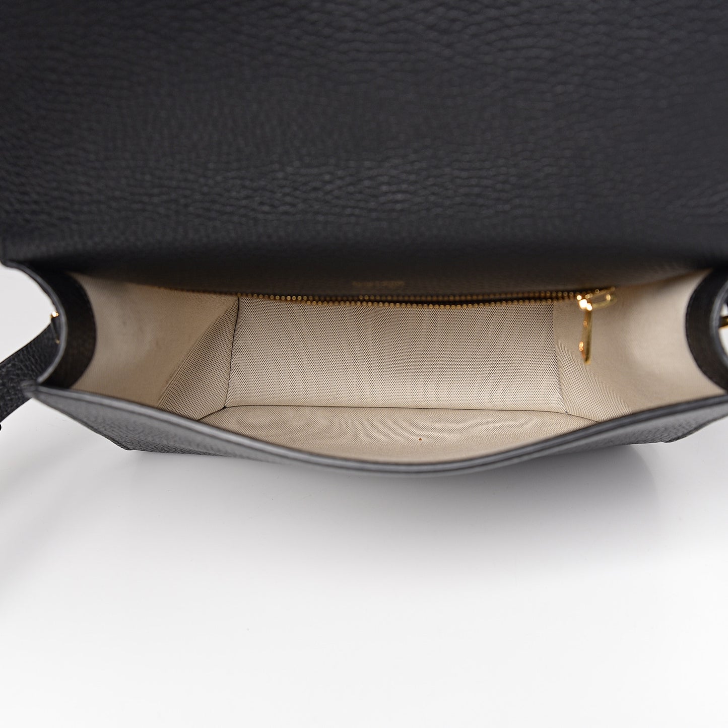Calfskin Large T Clasp Tara Crossbody Bag Black