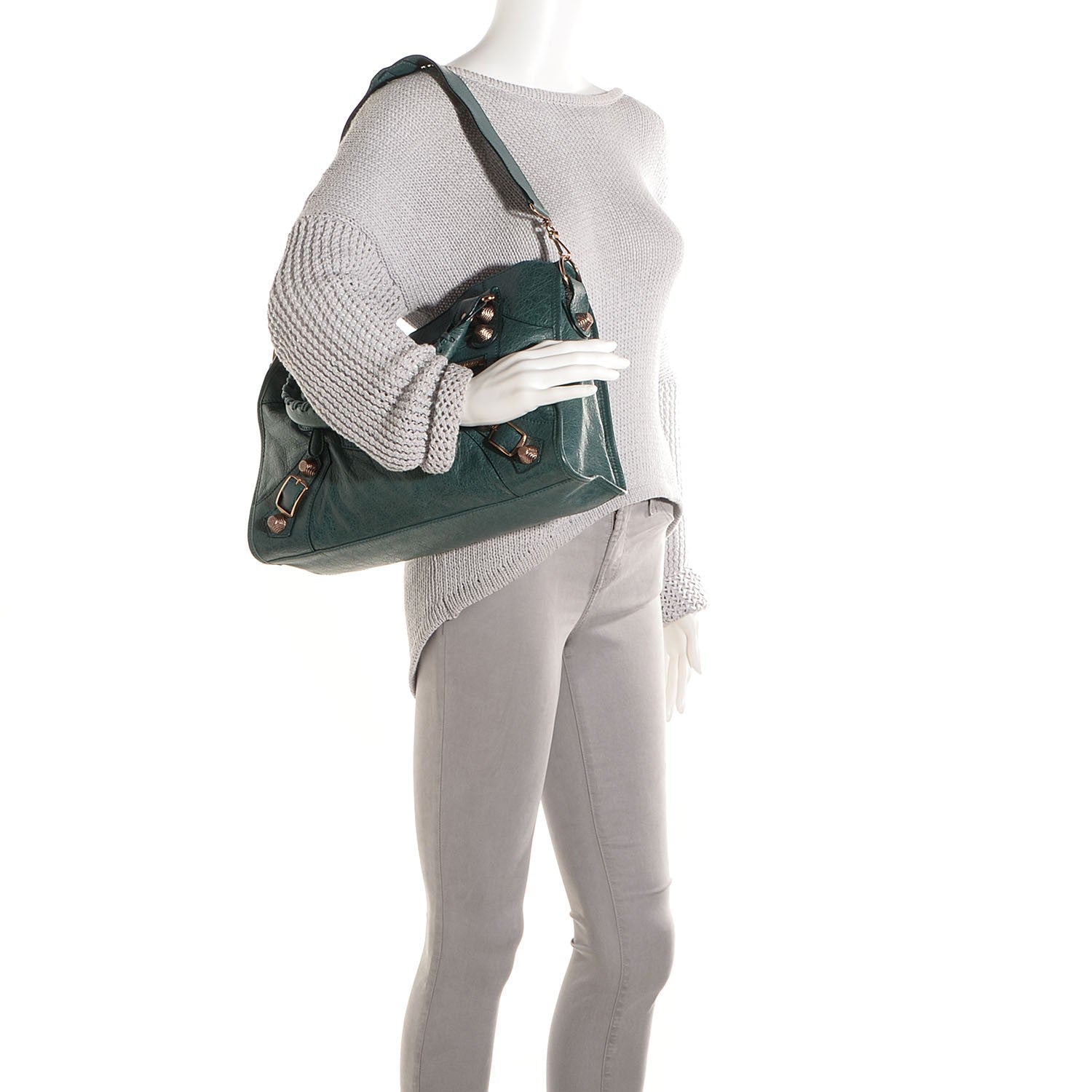 Balenciaga Agneau Giant 21 Rose Gold Hardware City Vert Menthe 2 of 12