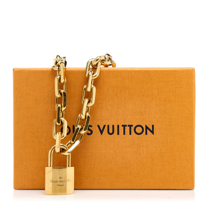 Louis Vuitton LV Edge Necklace Cadenas Gold 6 of 6