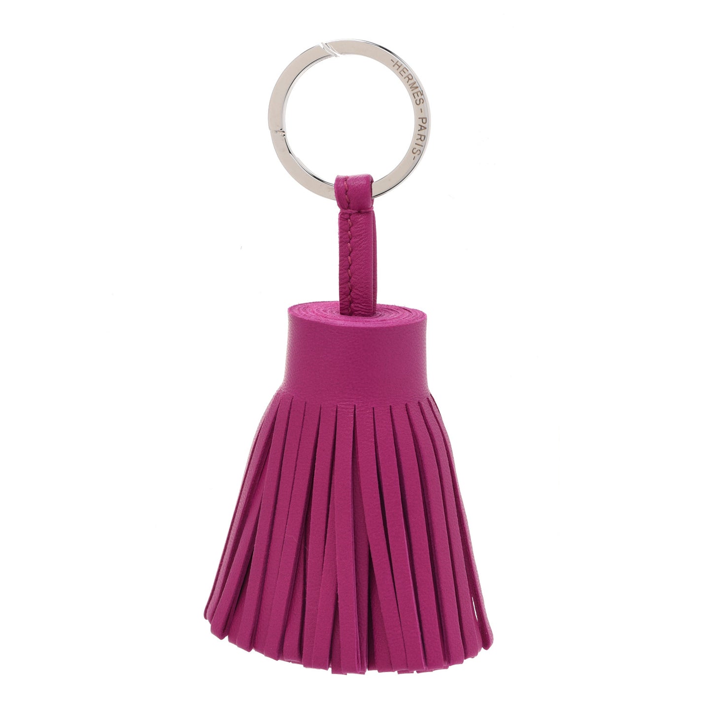Lambskin Carmen Tassel Key Holder Rose Pourpre