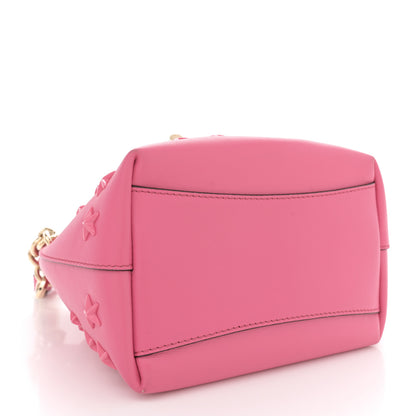 Jimmy Choo Calfskin Star Studded Bon Bon Bucket Bag Candy Pink 4 of 12