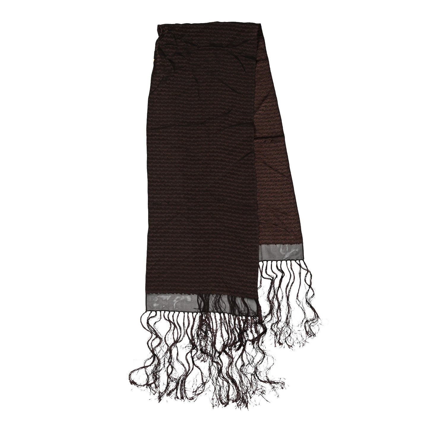 Silk Logo Scarf Brown