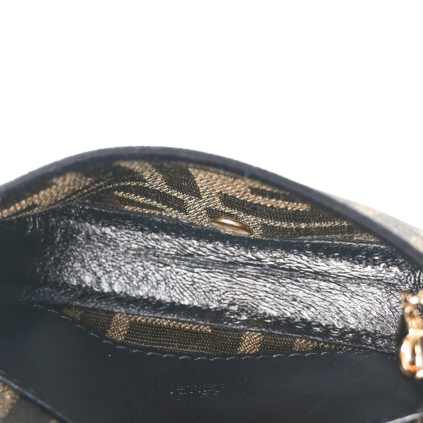 Fabric Jacquard FF 1974 Nano Baguette Charm Tobacco Moro Black