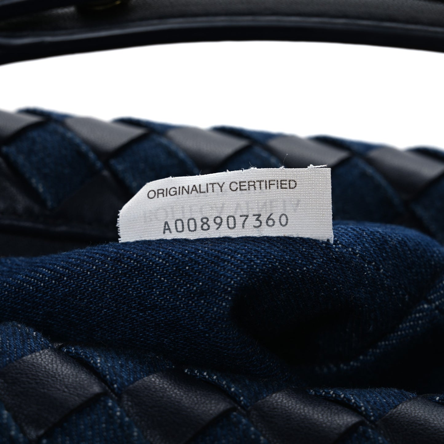 Nappa Denim Intrecciato Mini Wallace Abyss Indigo