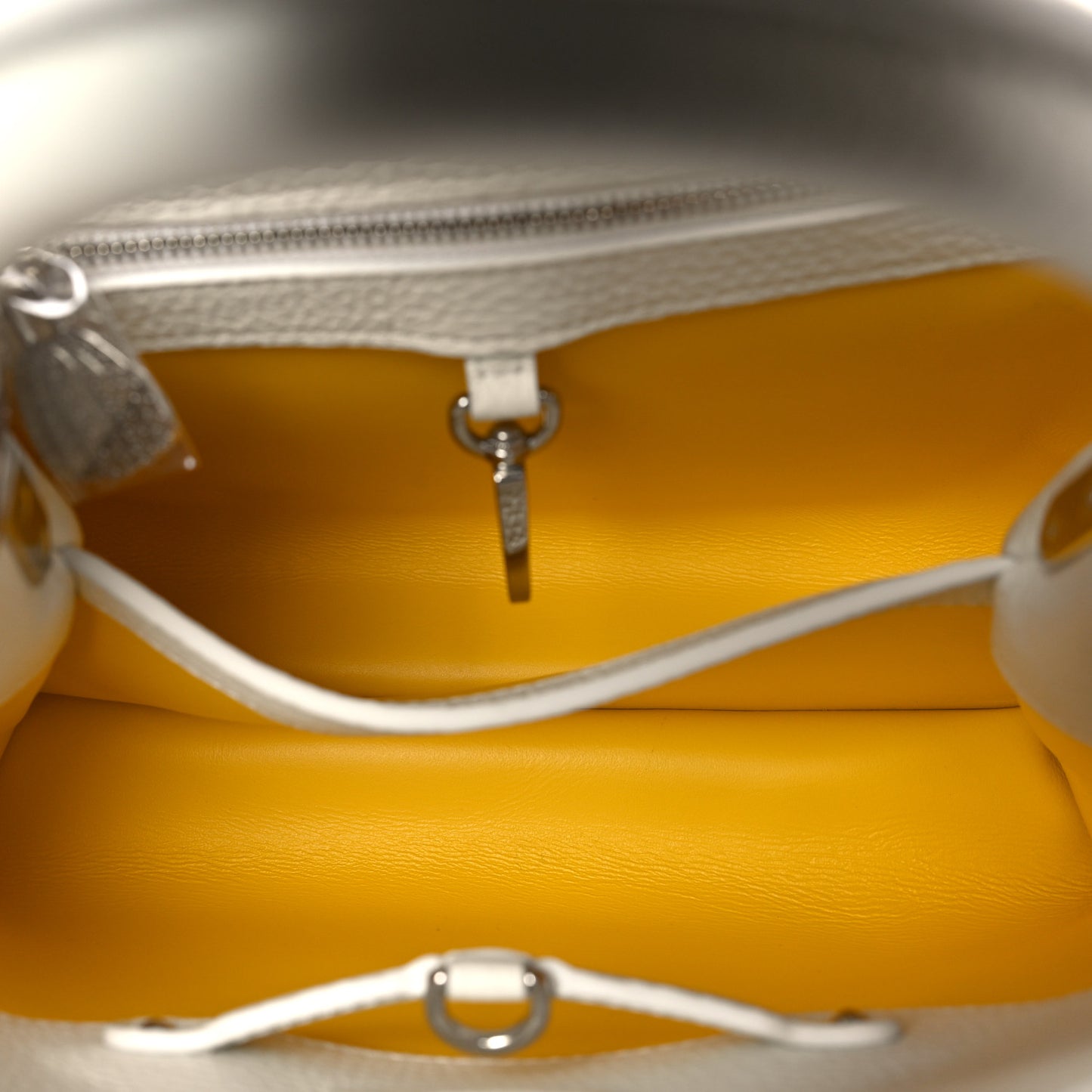LV X YK Taurillon Capucines BB White