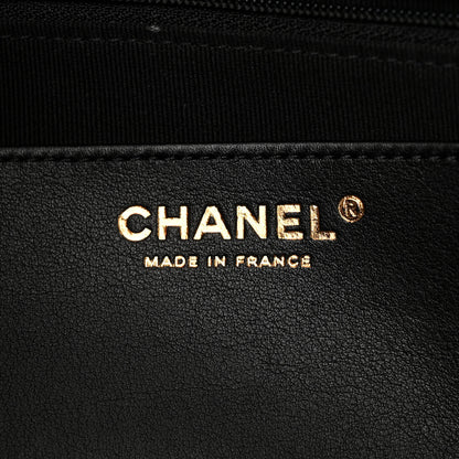 Chanel Calfskin Diamond Stitched Top Handle Bowling Bag Black 6 of 10