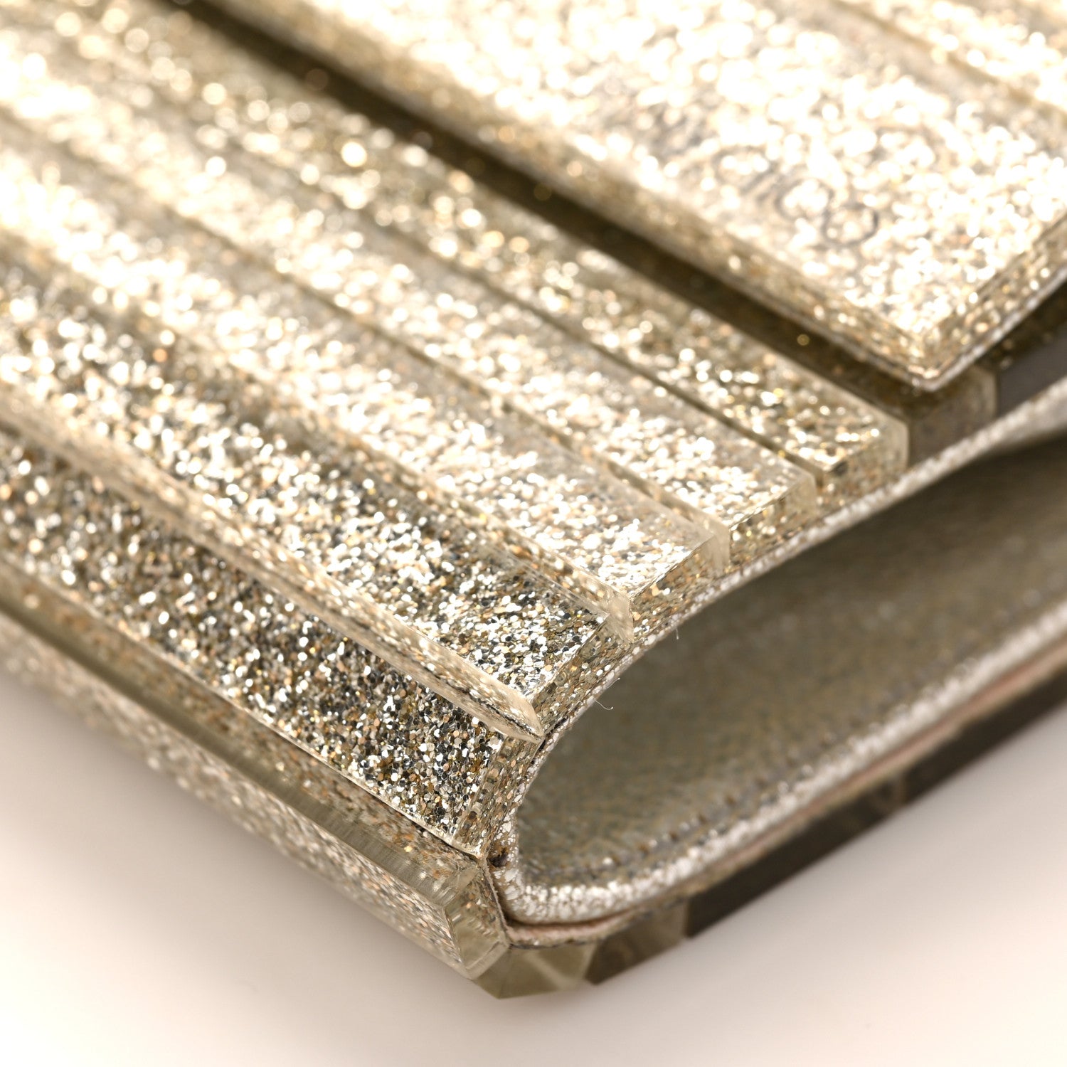 Jimmy Choo Acrylic Glitter Sweetie Clutch Champagne 7 of 7