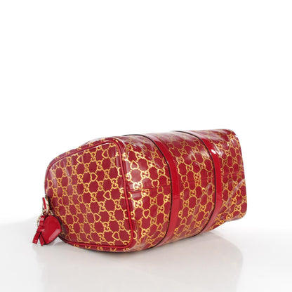 Gucci Patent GG Valentine Medium Joy Boston Red Gold 4 of 8