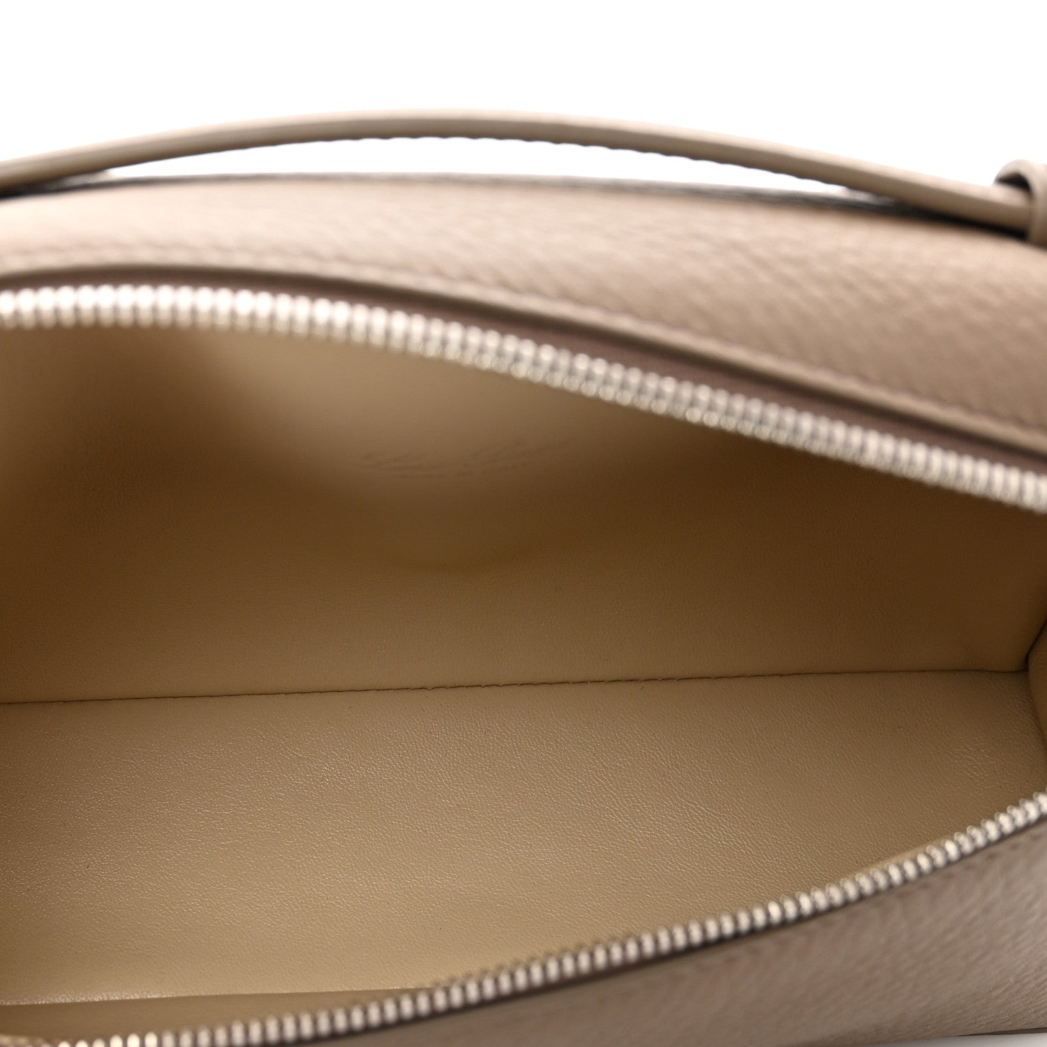Loro Piana Grained Calfskin L19 Extra Pocket Pouch Warm Mastic 6 of 9