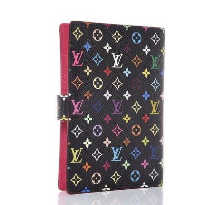 Louis Vuitton Monogram Multicolor Small Ring Agenda Cover Black Grenade 3 of 8