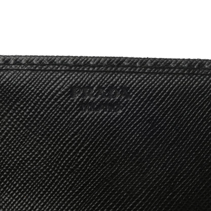 Prada Saffiano Metal Continental Flap Wallet Black 6 of 6
