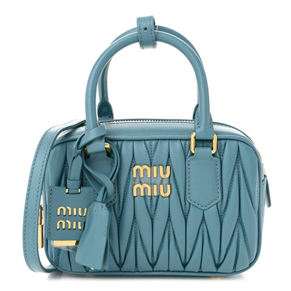 Miu Miu Nappa Matelasse Small Arcadie Aqua 1 of 11