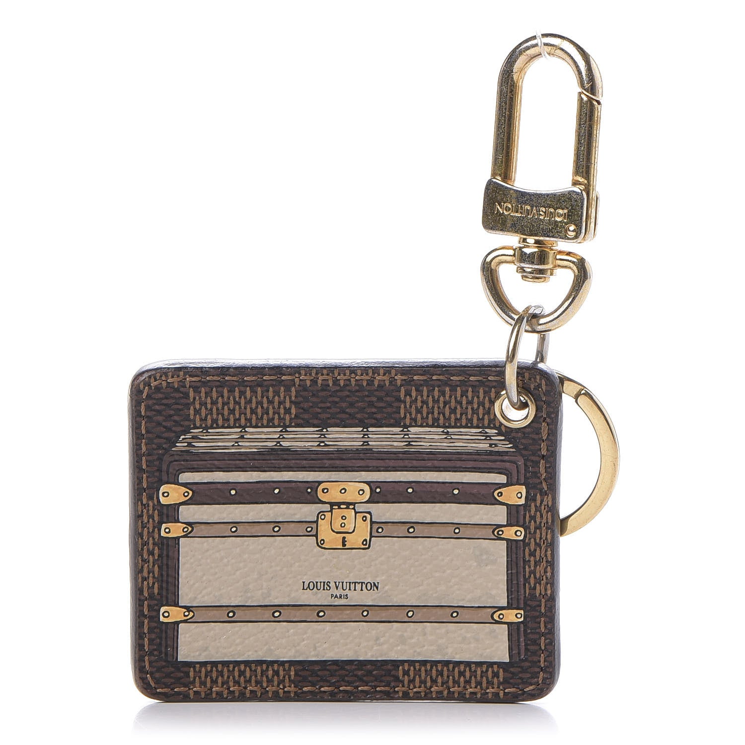 Louis Vuitton Damier Ebene Illustre Trunk Key Holder Beige 1 of 4