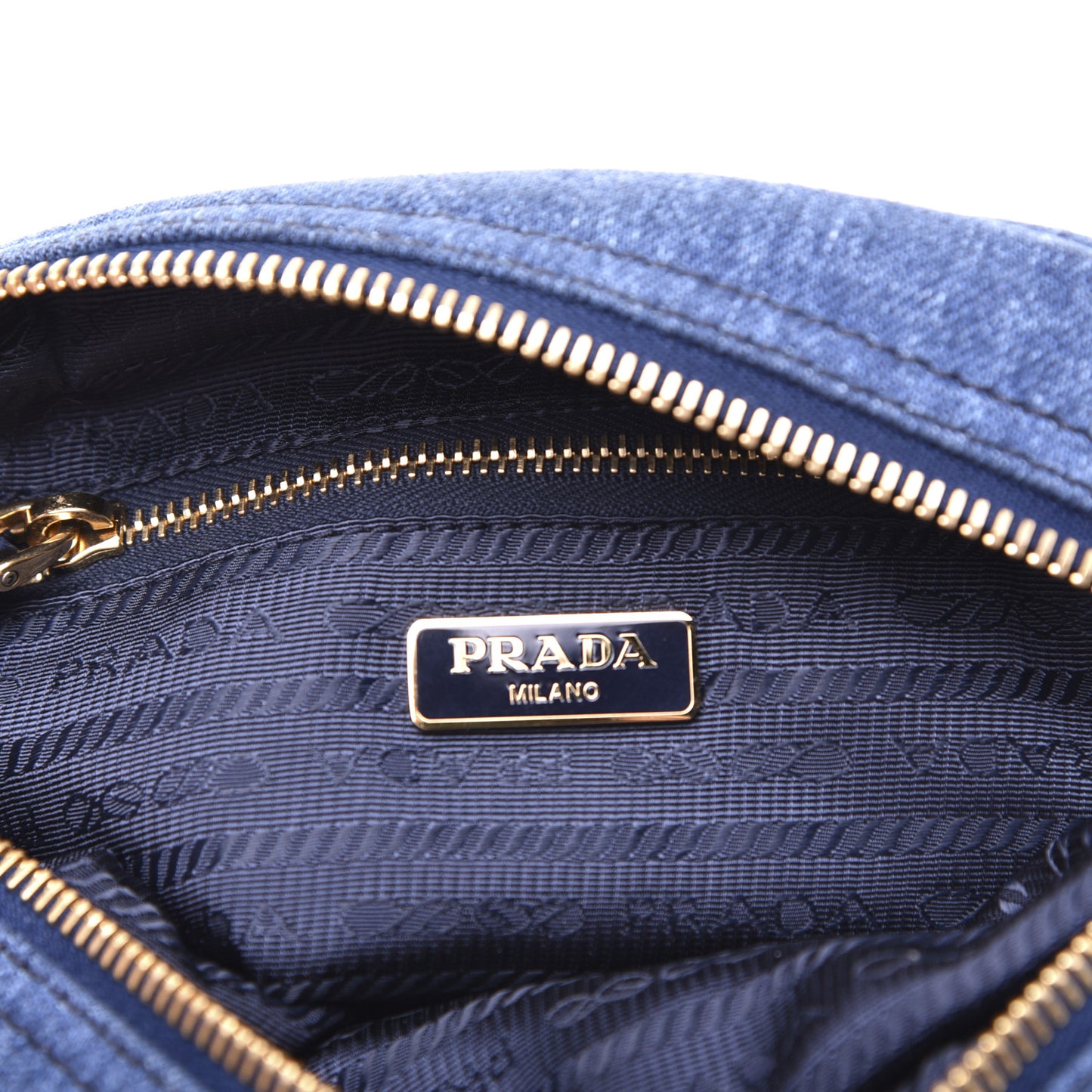 Denim Cosmetic Pouch Bleu