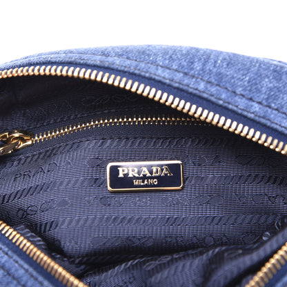Prada Denim Cosmetic Pouch Bleu 8 of 10