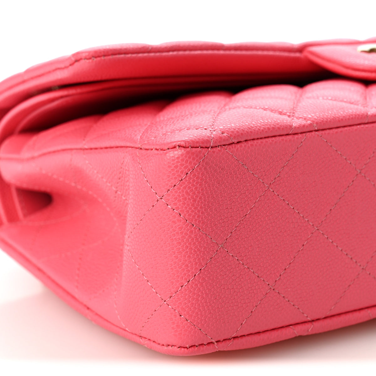 Chanel Caviar Quilted Medium Double Flap Pink 9 of 10