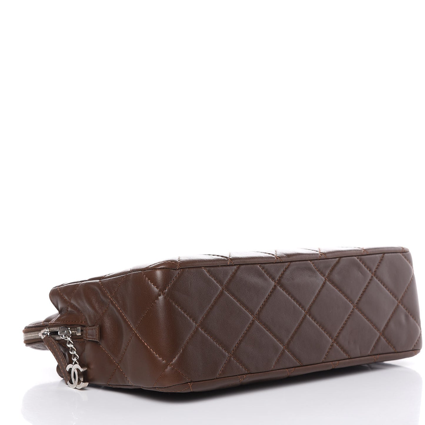 Calfskin Quilted In the Business Tote Brown