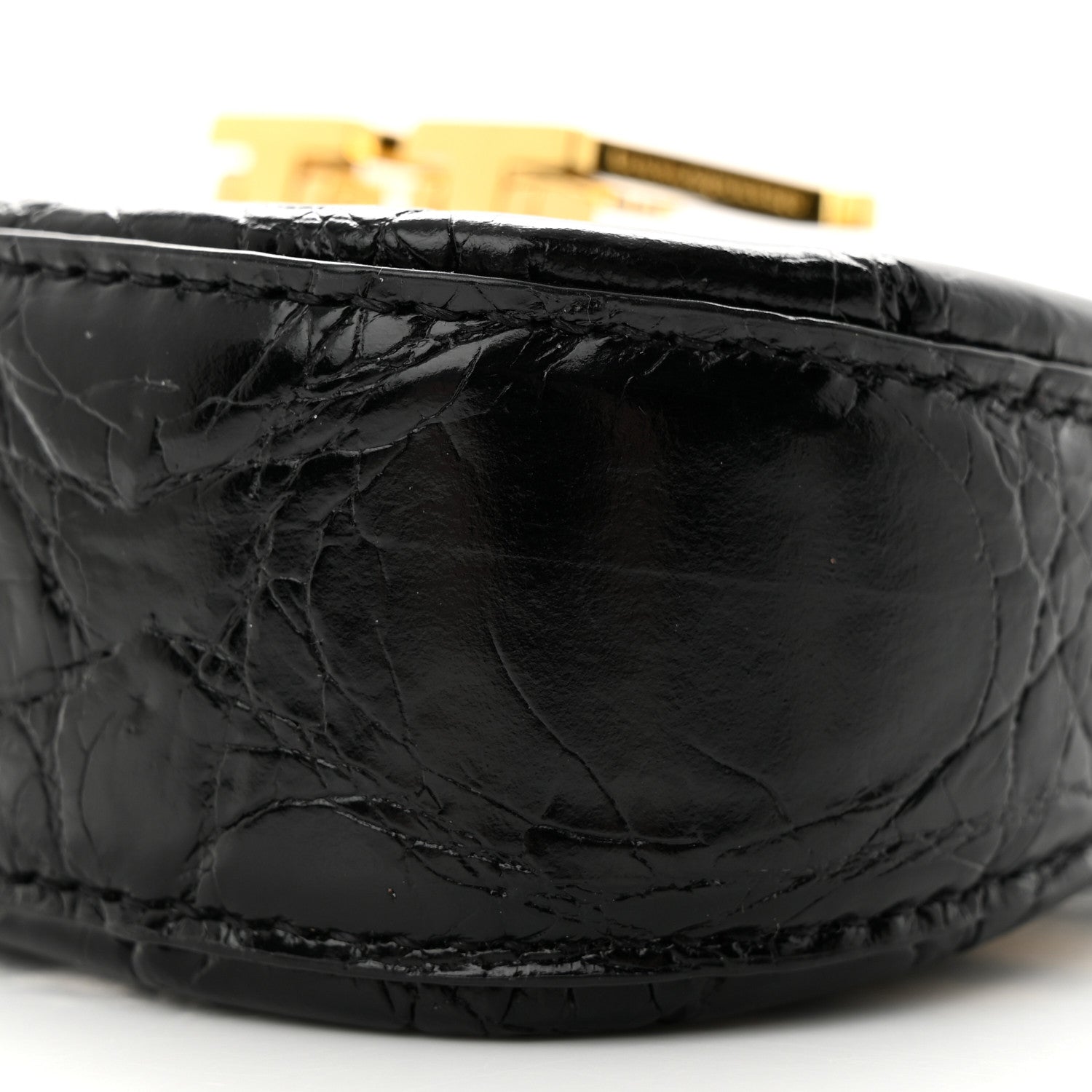 Alexander Wang Crocodile Embossed Calfskin Micro Legacy Hobo Black 10 of 13