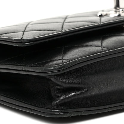 Chanel Lambskin Quilted Trendy CC Wallet On Chain WOC Black 9 of 22