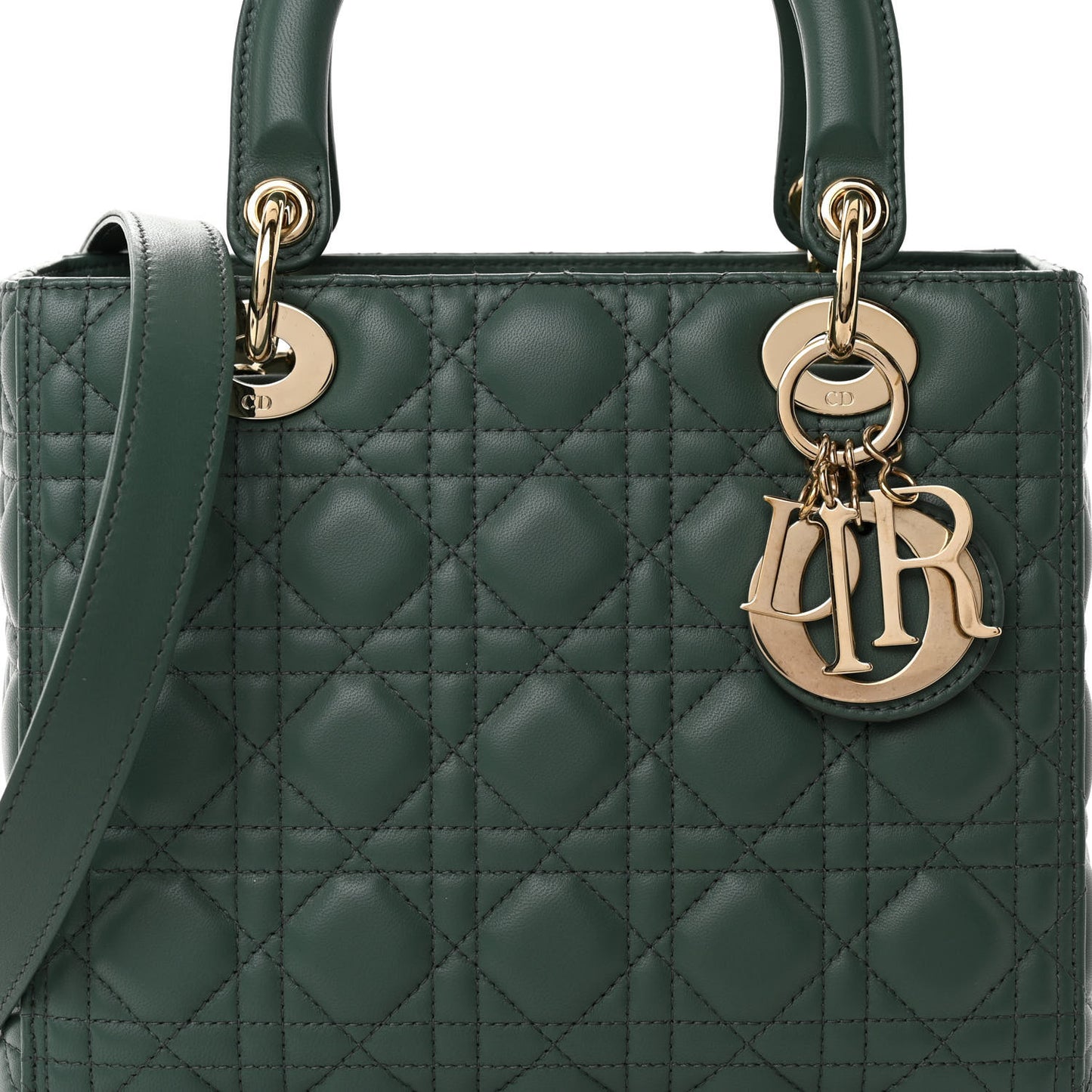 Lambskin Cannage Medium Lady Dior Orage
