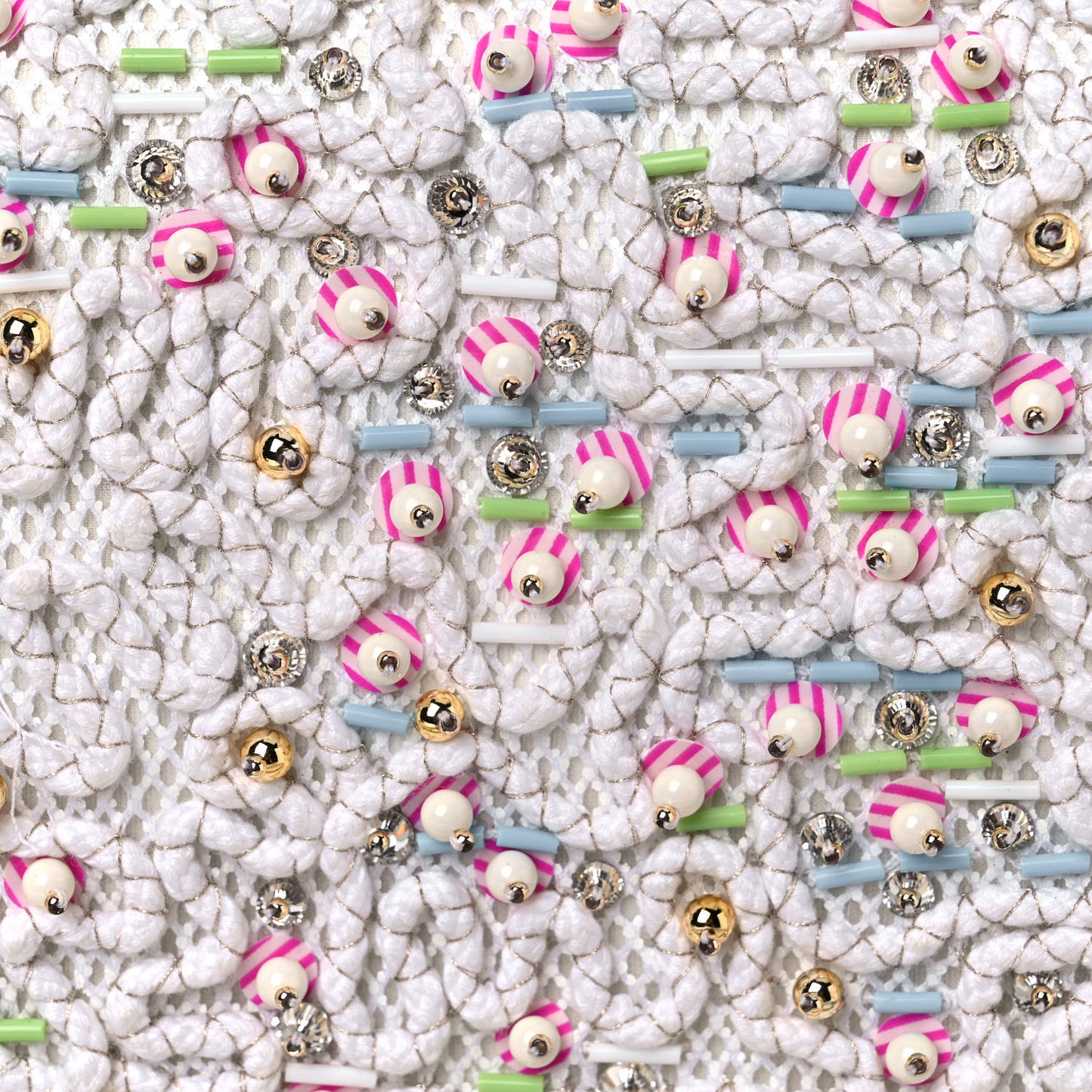Patent Sequin Medium Boy Chanel Flap White Pink Light Blue