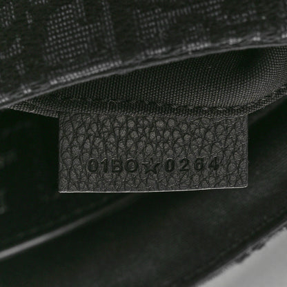 Christian Dior Oblique Jacquard Grained Calfskin Saddle Messenger Pouch Black 7 of 10