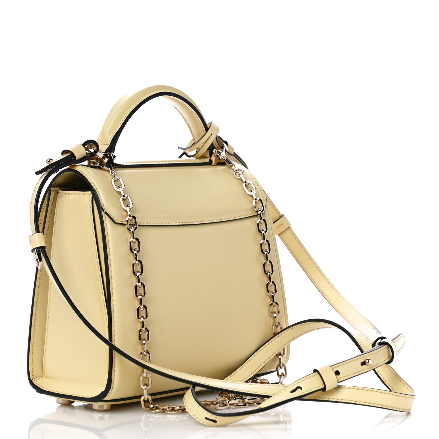 Salvatore Ferragamo Smooth Calfskin Mini Boxyz Light Yellow 3 of 12