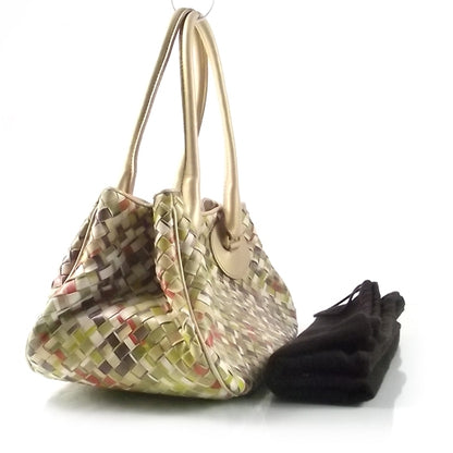 Bottega Veneta Woven Leather Satchel Multicolor 3 of 8