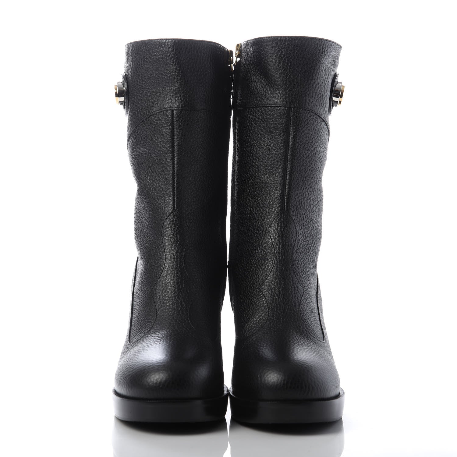 Gucci Austin Calfskin Interlocking G Ankle Boots 39.5 Black 2 of 9