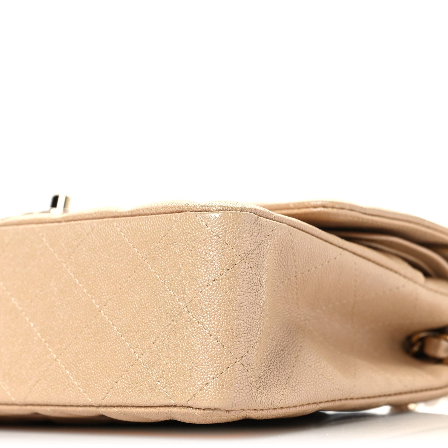 Chanel Iridescent Caviar Quilted Medium Double Flap Beige 10 of 11