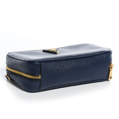 Prada Saffiano Mini Camera Crossbody Bleuette 4 of 8