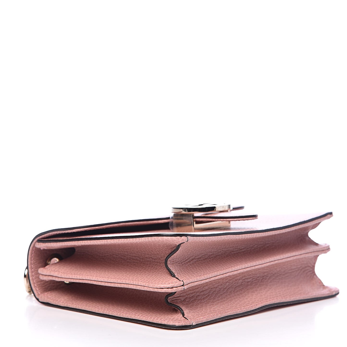 Dollar Calfskin Small Interlocking G Shoulder Bag Soft Pink