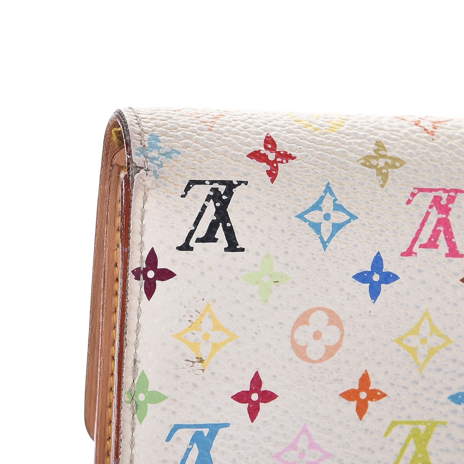 Louis Vuitton Monogram Multicolor Sarah Wallet White 8 of 13