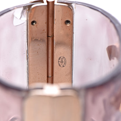 Chanel Lucite Crystal Pearl Gripoix CC Cuff Purple 5 of 10