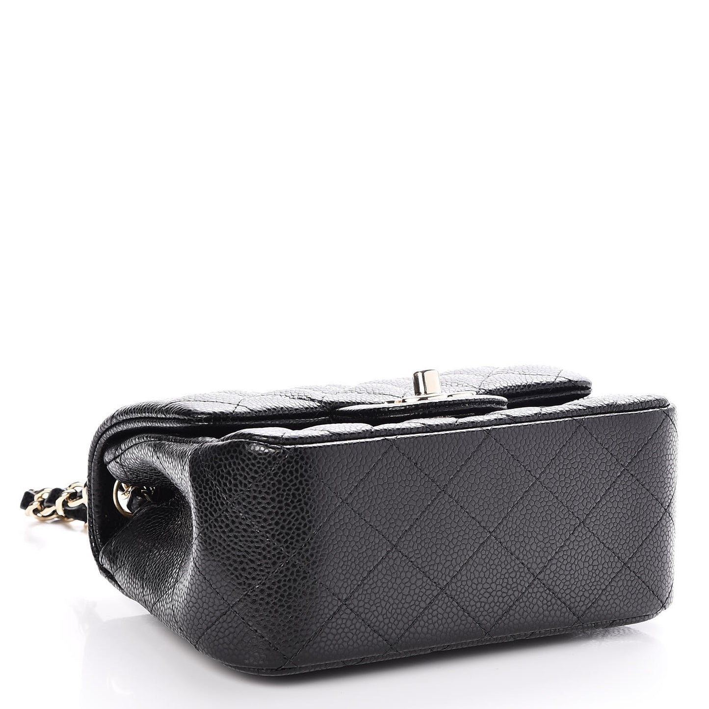 Caviar Quilted Mini Square Flap Black