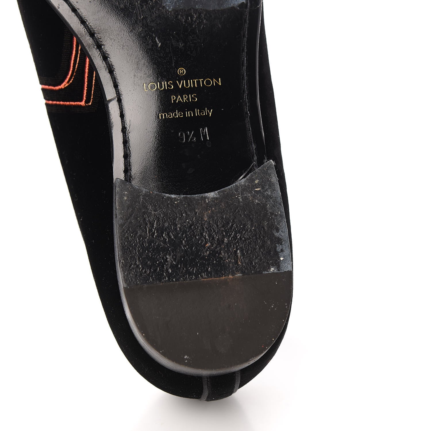 Louis Vuitton Velvet Upside Down Auteuil Slipper 9.5 Black 13 of 15