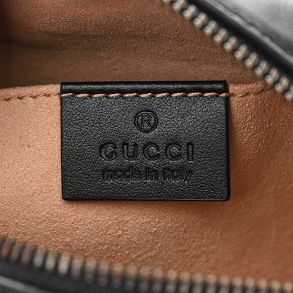 Gucci Calfskin Matelasse Mini GG Marmont Chain Shoulder Bag Black 6 of 11