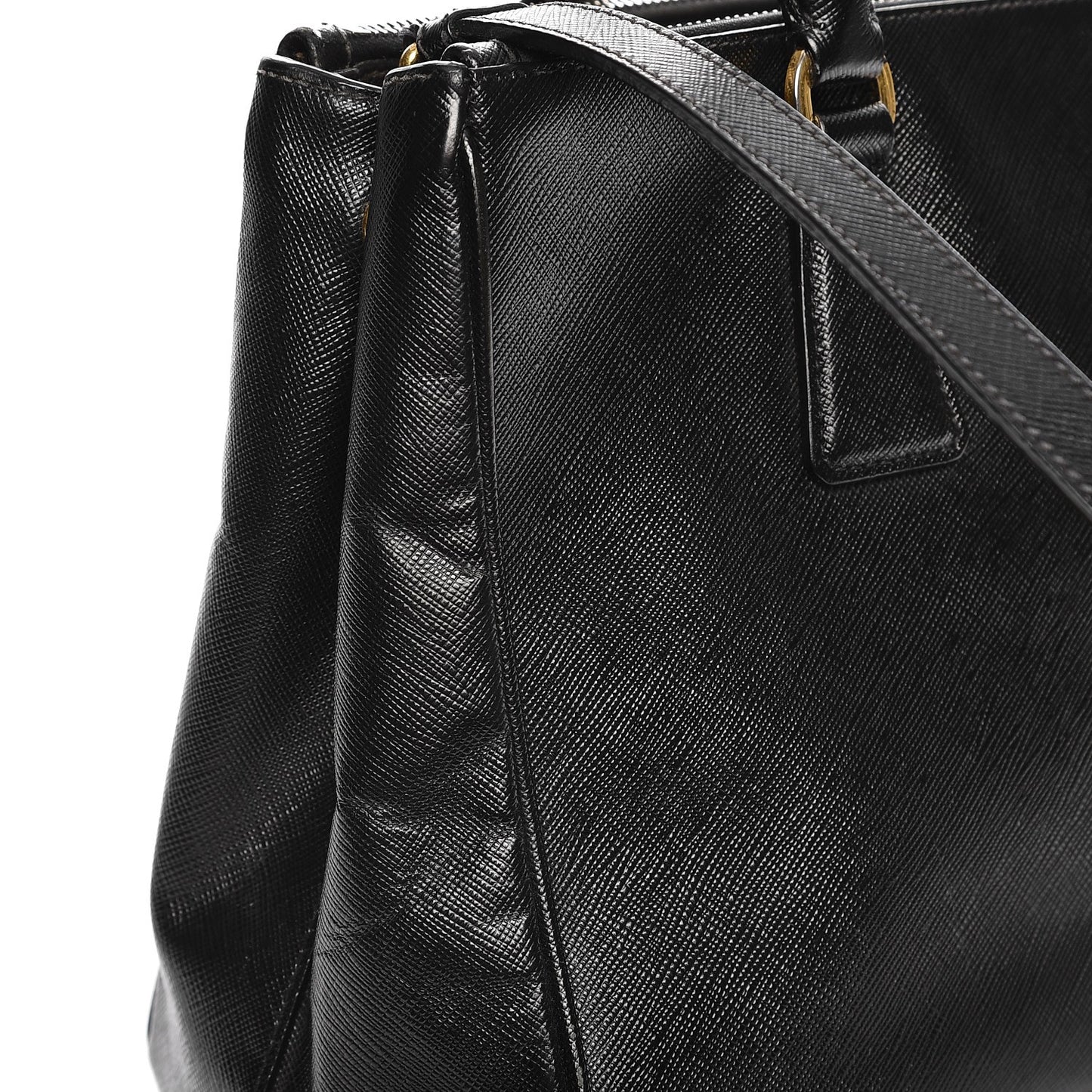 Saffiano Small Galleria Double Zip Tote Black