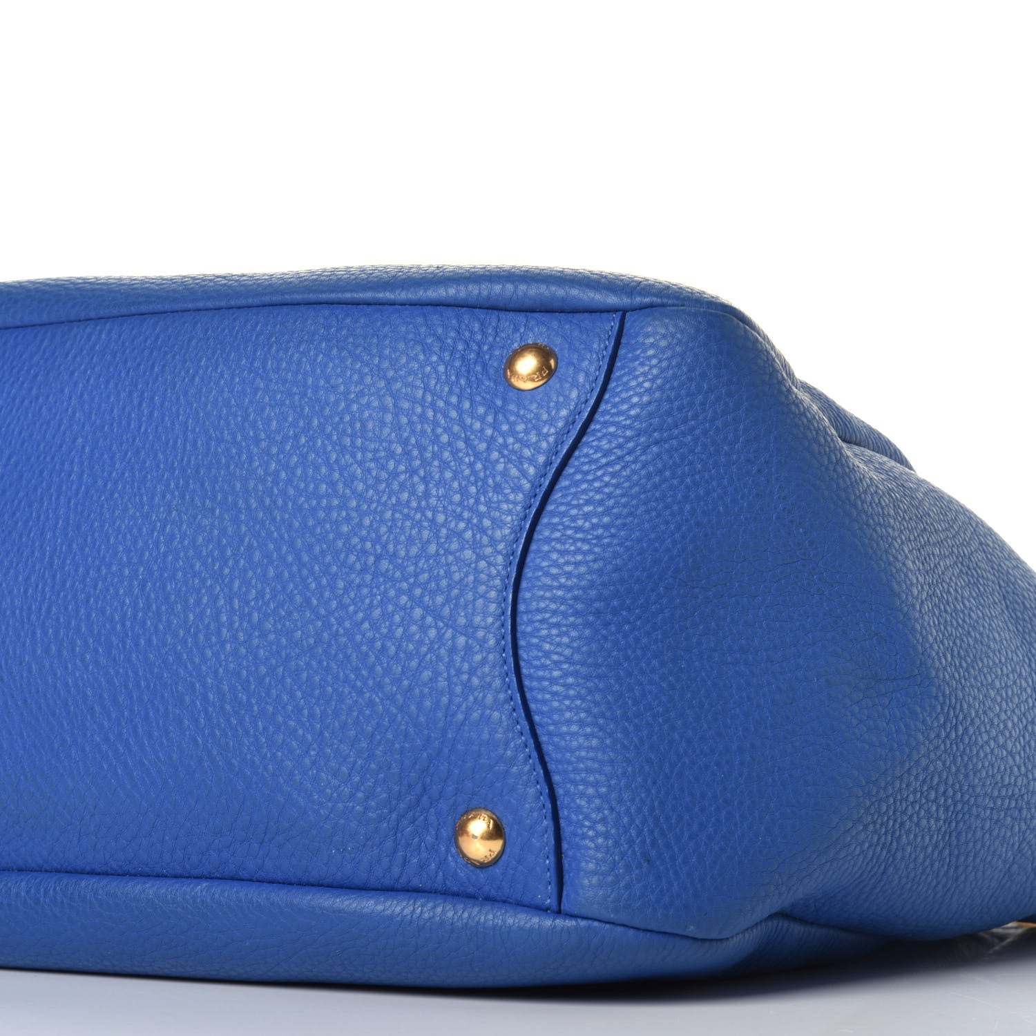 Prada Vitello Daino Side Pocket Hobo Azzurro 8 of 8