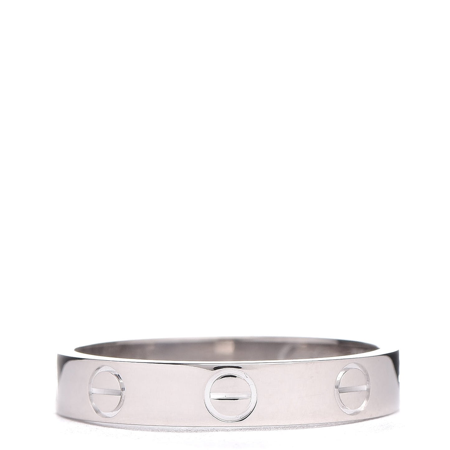 18K White Gold 3.5mm LOVE Wedding Band Ring 54 6.75