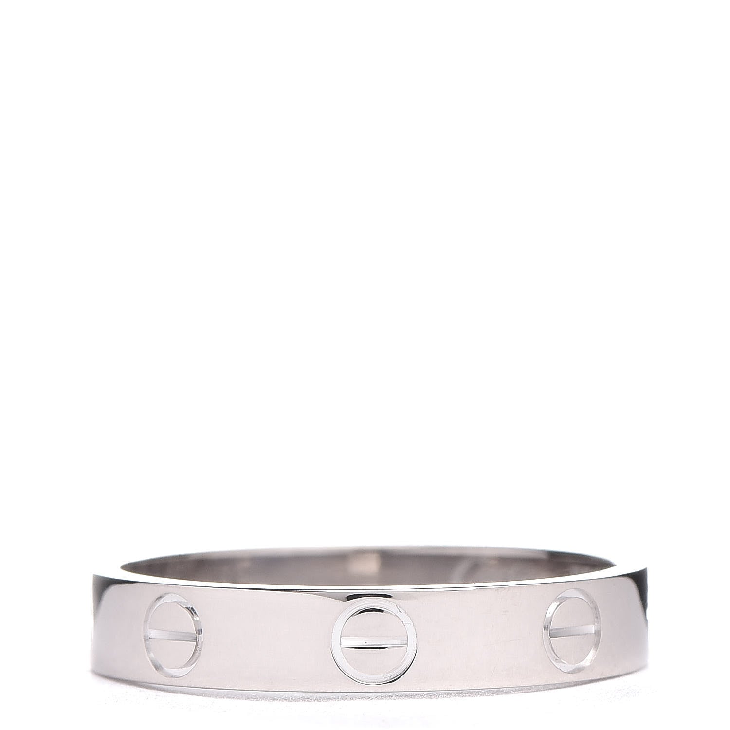 Cartier 18K White Gold 3.5mm LOVE Wedding Band Ring 54 6.75 3 of 5