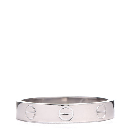 Cartier 18K White Gold 3.5mm LOVE Wedding Band Ring 54 6.75 3 of 5