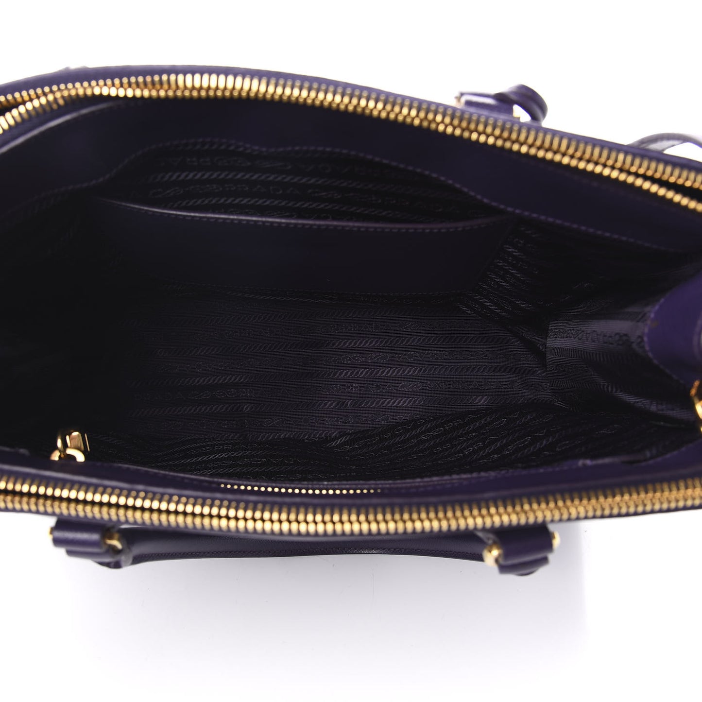 Saffiano Small Galleria Double Zip Tote Viola