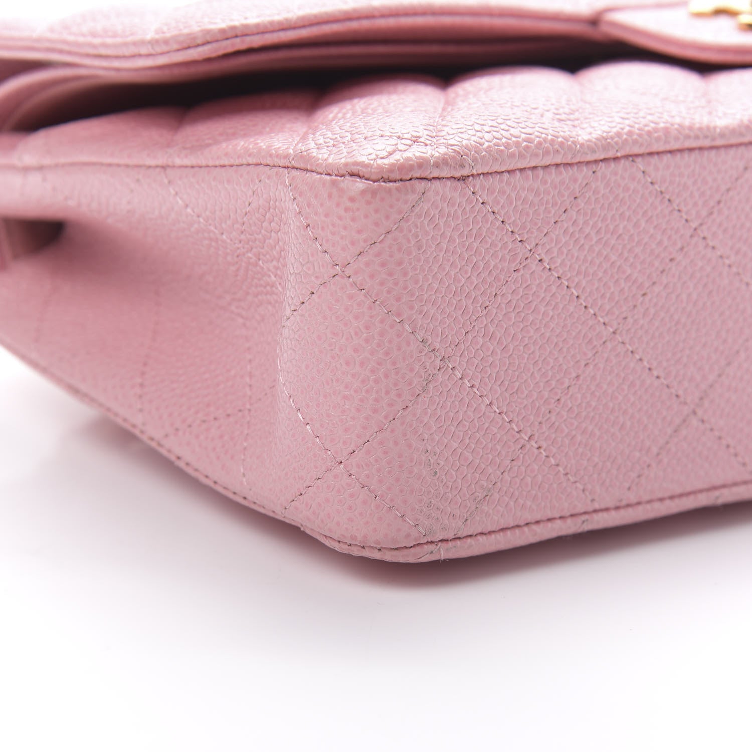 Chanel Caviar Quilted Medium Double Flap Pink 9 of 12
